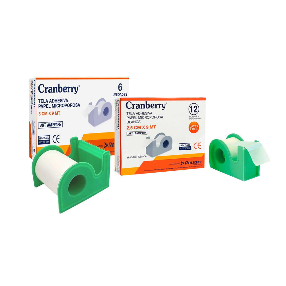 Tela adhesiva papel microporosa con dispensador