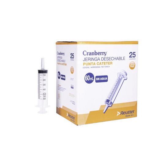 Jeringa sin aguja punta catéter