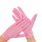 Guantes examinación nitrilo rosado