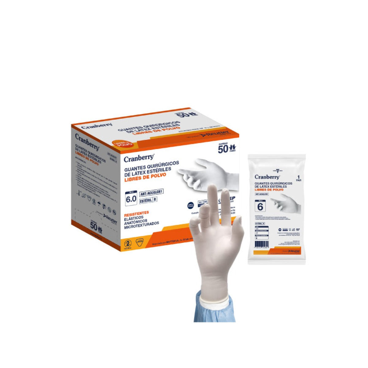 Guantes examinación látex quirúrgicos